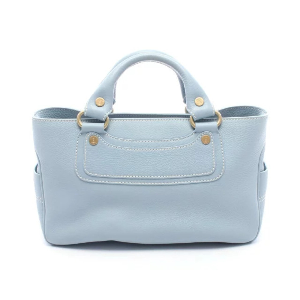 Celine Boogie Bag Handbag Leather Blue